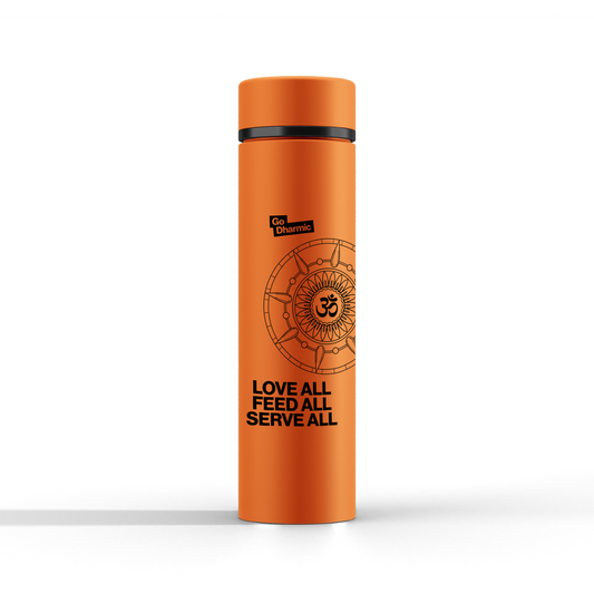 Go Dharmic "Love All Feed All Serve All" Water Bottle